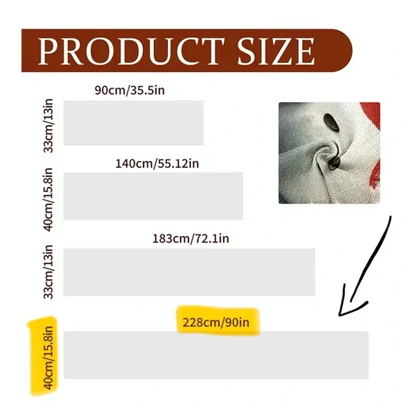 GORGEOUS HEART TABLE RUNNER (90”L) - Picture 7 of 7